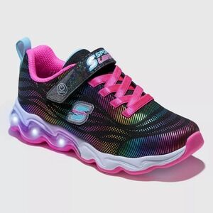 Little Girl Sneakers S Sport by Skechers Jazmin 2.0 Light-Up Size 13 Black NWT